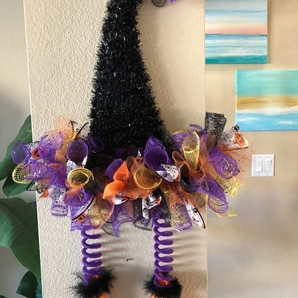 Halloween witch Door decor